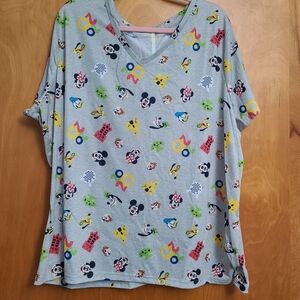NWOT Disney Multicolor Character Print Shirt 3x